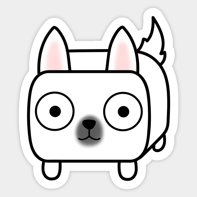 German Shepherd Loaf in White Sticker by calidrawsthings